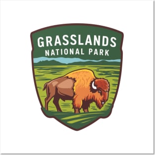 Grasslands National Park Bison Emblem Posters and Art